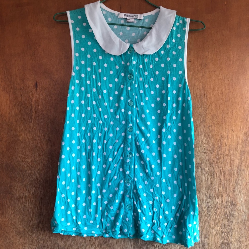 Polka dot Collard Blouse